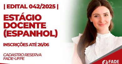 Estágio Docente - Espanhol, Edital 042/2025
